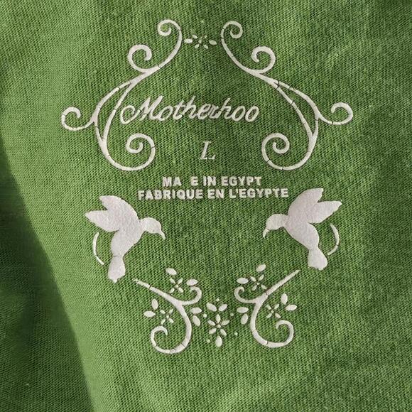 2/$20 Motherhood Green Short Sleeve Blouse w/ Back Tie Size L | Maternity Top - Picture 3 of 5